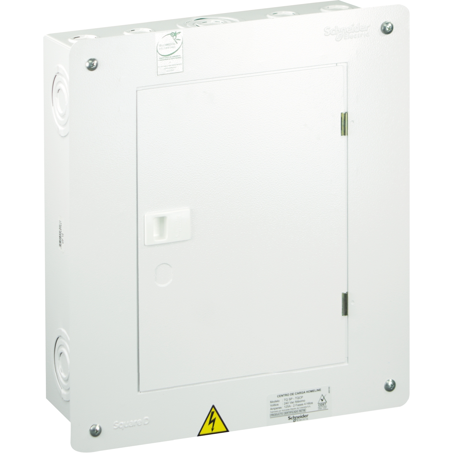 Tablero Eléctrico Bifásico Enchufable TQCP 240 V 12 Circuitos 125 A Referencia ZA000611051